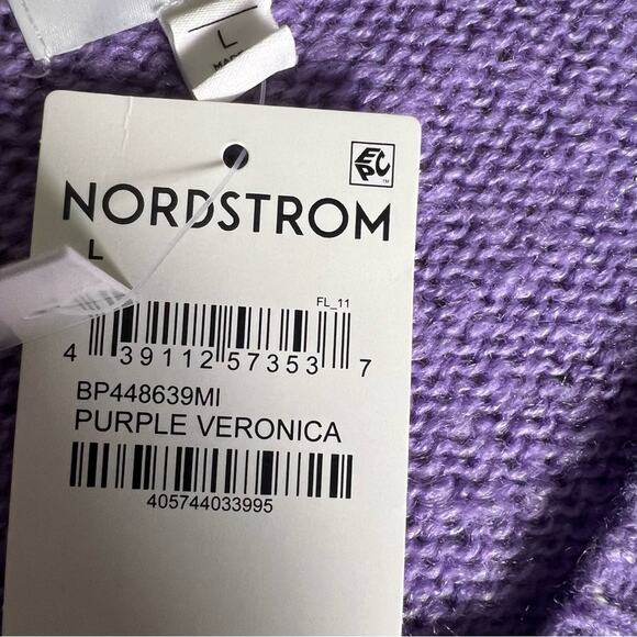 Nordstrom New BP Soft Purple V-Neck Sweater Large - Picture 6 of 7